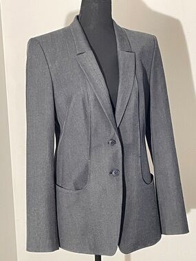 Boss Women's Charcoal Gray Tailored Blazer